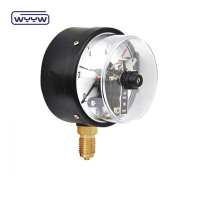 গুণ  63mm Electric Contact Pressure Gauge Bottom Connection No Oil Filled কারখানা