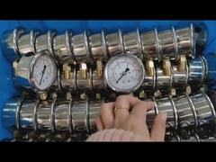 স্টেইনলেস স্টীল 63mm রেডিয়াল সংযোগ গ্লিসারিন তেল ভরা 600bar হাইড্রোলিক চাপ মাপক