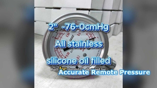 2" 50mm -0.1~0MPa -76~0cmHg সমস্ত স্টেইনলেস, কম্পন প্রতিরোধী, সিলিকন তেল ভরা