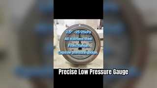 2.5" 100mm -25~25kPa সমস্ত স্টেইনলেস স্টীল, ফ্রন্ট ফ্ল্যাঞ্জ। ক্যাপসুল প্রেসার গেজ।