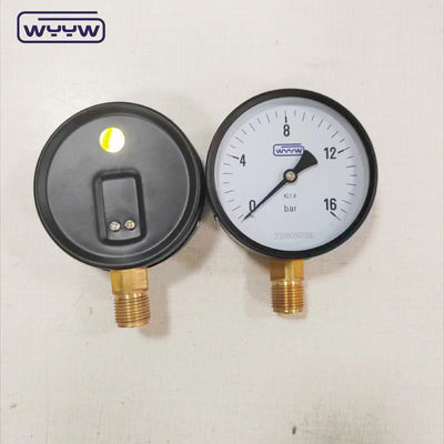 4 ইঞ্চি সাধারণ CL1.6 জল বায়ু Manometer 1/2 &quot;বিএসপি 10bar 16bar Bourdon টিউব 100mm চাপ গ্যাজেট