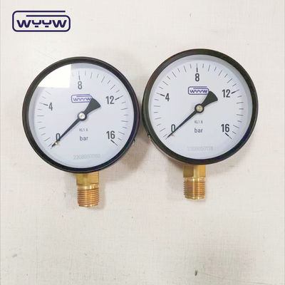 4 ইঞ্চি সাধারণ CL1.6 জল বায়ু Manometer 1/2 &quot;বিএসপি 10bar 16bar Bourdon টিউব 100mm চাপ গ্যাজেট