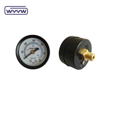 60MM 0-10 kgcm2 &amp; 150 psi কালো ইস্পাত কেস সাদা ডায়াল পানির চাপের জন্য ম্যানোমিটার