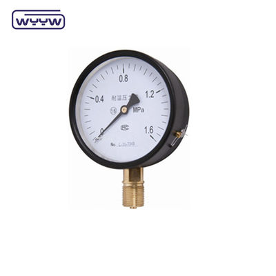 WYYW 100mm লোহা কেস MS নীচের সংযোগ Manometer 16bar