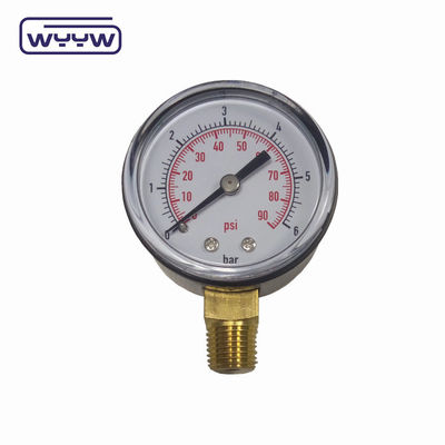 WYYW চাপমাপ দাম নীচের সংযোগ 2&quot; 50mm প্লাস্টিকের কেস বায়ু চাপমাপ lpg গ্যাস মানোমিটার