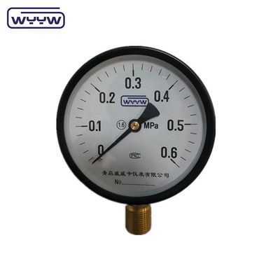 ওয়াটার পাইপ প্রেসার মিটার কারখানা 100mm 4 ইঞ্চি M20X1.5 কালো ইস্পাত সস্তা দাম মানোমিটার 20 psi