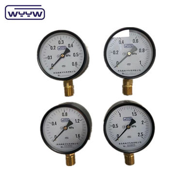 ওয়াটার পাইপ প্রেসার মিটার কারখানা 100mm 4 ইঞ্চি M20X1.5 কালো ইস্পাত সস্তা দাম মানোমিটার 20 psi