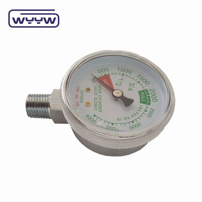 কারখানার দাম 0-4000psi ক্রোমযুক্ত মেডিকেল ব্যবহারের জন্য কোনও তেলের তল প্রবেশ নেই 50 মিমি ক্রোমযুক্ত অক্সিজেন সিলিন্ডার চাপ পরিমাপকারী