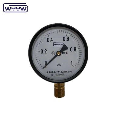দাম WYYW কারখানা 1MPa 1.6MPa 100mm চাপ গেইম M20X1.5 G1/2&quot; জল মানোমিটার