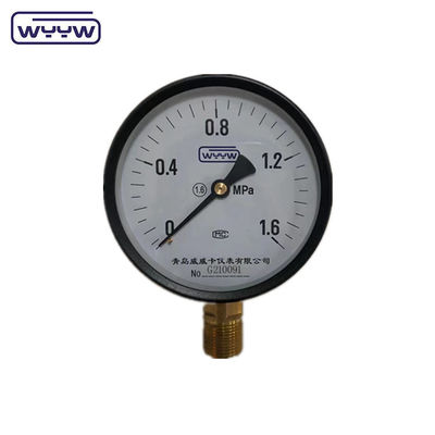 দাম WYYW কারখানা 1MPa 1.6MPa 100mm চাপ গেইম M20X1.5 G1/2&quot; জল মানোমিটার