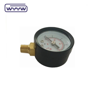 নীচে 40mm 1.5 'আর্গন গ্যাস চাপ মাপক প্লাস্টিকের উপাদান