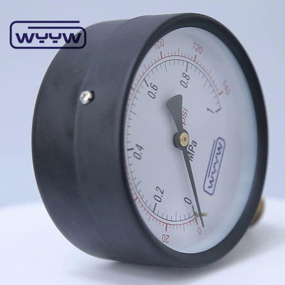 100 মিমি জল সাধারণ বাণিজ্যিক চাপ মাপক Manometer নীচের মাউন্ট