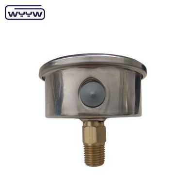 EN837-1 63mm পিছনে সমস্ত স্টেইনলেস স্টীল ব্রোঞ্জ বোর্ডন টিউব চাপ গেইজ 0-20bar/0-300psi 1/4 &quot;এনপিটি থ্রেড