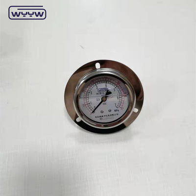 সিই অনুমোদিত 63mm EN837-1 গ্লিসারিন তেল ভরাট বার পিএসআই ডাবল স্কেল চাপ গ্যাজেট সামনের ফ্ল্যাঞ্জ সহ