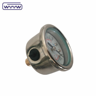 40mm ceneter পিছনে ই এম 1/4 &quot;বিএসপি এনপিটি 1.5 ইঞ্চি মুখ গ্লিসারিন ভরাট চাপ গেজ