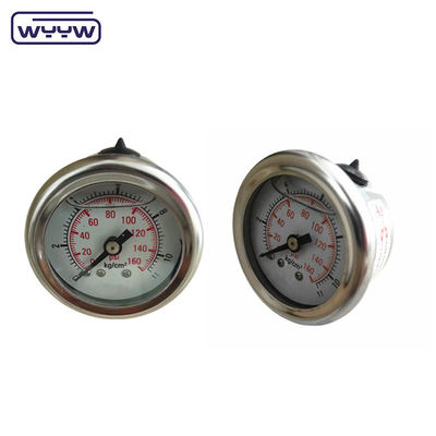40mm ceneter পিছনে ই এম 1/4 &quot;বিএসপি এনপিটি 1.5 ইঞ্চি মুখ গ্লিসারিন ভরাট চাপ গেজ