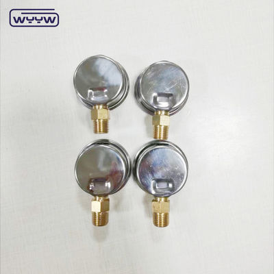40mm ডায়াল ss304 কেস পয়েন্টার টাইপ bourodon টিউব উল্লম্ব 0-10bar / পিএসআই তেল ভরা চাপ গ্যাজেট 1-1/2
