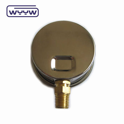 উচ্চ মানের ব্রাস সংযোগ 1/4 &quot;বিএসপি ডাবল স্কেল বার Psi EN837-1 Accurac 1.6 তরল ভরাট চাপ মাপক