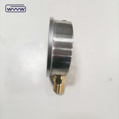 0-250psi তল তেল ভরাট কাদা পাম্প ব্রাস অভ্যন্তরীণ সঙ্গে জলবাহী চাপ গজ