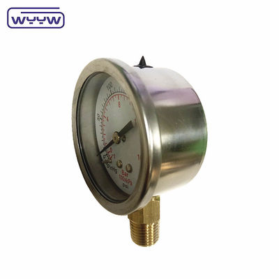 ইন্ডাস্ট্রিয়াল ম্যানোমিটার YN52mm হাইড্রোলিক তেল প্রেস প্রেসার 52mm 1/4NPT
