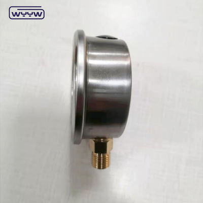স্টেইনলেস স্টীল 63mm রেডিয়াল সংযোগ গ্লিসারিন তেল ভরা 600bar হাইড্রোলিক চাপ মাপক