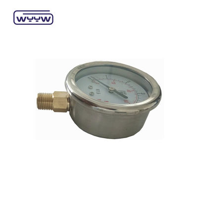 সিলিকন তেল ভরা চাপ মাপক 60mm 1 বছরের ওয়ারেন্টি