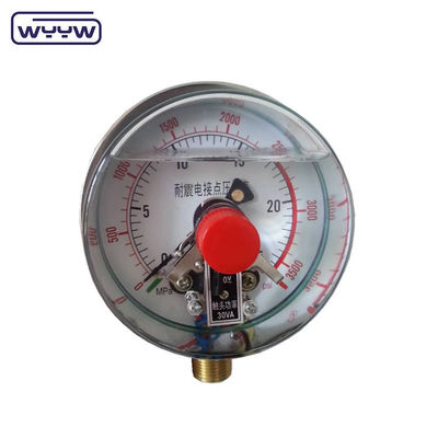 60 এমপিএ সিলিকন ভরাট 380V বৈদ্যুতিক যোগাযোগ চাপ মাপক শক প্রতিরোধী