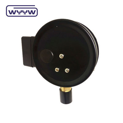 NO+NO কালো স্টিলের কেস 1.6MPa 100mm 380V বৈদ্যুতিক যোগাযোগ Manometer এসি চাপ গ্যাজেট