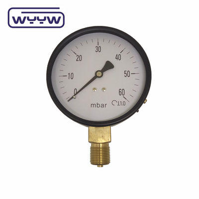 নিম্ন মানোমিটার এস এস 63mm ইনএইচ 2 ও ডাব্লুসি চাপ মাপকাঠি এমবার বেল্লস চাপ মাপকাঠি