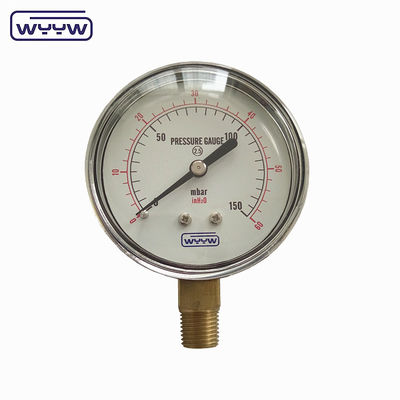 mbar inH2O নিম্ন চাপের বেলুন চাপের গ্যাজেট 2.5&quot;