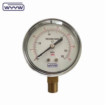 mbar inH2O নিম্ন চাপের বেলুন চাপের গ্যাজেট 2.5&quot;
