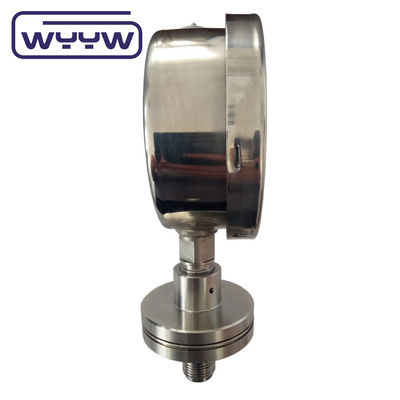 সিলিকন ভরাট প্রেসারমিটার 100mm SS316 ডায়াফ্রাম সিল বুরডন প্রেসারমিটার