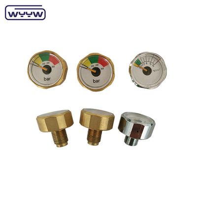 OEM চীন দাম 28mm ব্যাসার্ধ 1/8 &quot;BSPP বোর্ডন টিউব Manometer পিসিপি পেইন্টবল ব্রোঞ্জ চাপ পরিমাপ 315 বার