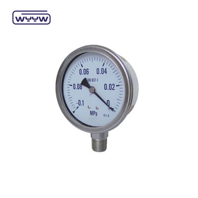 100mm G1/2&quot; যৌগিক চাপ ভ্যাকুয়াম গেজ নীচের মাউন্ট