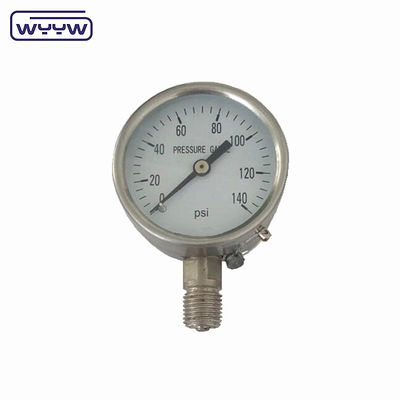 2.5' 4' 6' মুখ বোর্ডন টিউব তেল / শুকনো বায়ু চাপ মাপক Manometer