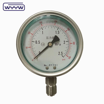 100mm 4 ইঞ্চি kgf/cm2 psi ডাবল স্কেল সব স্টেইনলেস স্টীল তেল চাপ Manometer প্রস্তুতকারকের চীন মধ্যে