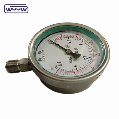 100mm 4 ইঞ্চি kgf/cm2 psi ডাবল স্কেল সব স্টেইনলেস স্টীল তেল চাপ Manometer প্রস্তুতকারকের চীন মধ্যে