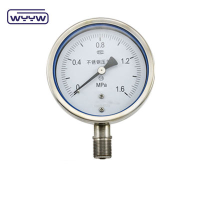 শক প্রতিরোধী তরল ভরা চাপ গ্যাজেট Manometer স্টেইনলেস স্টীল উপাদান