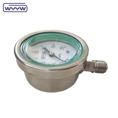 WYYW উচ্চ চাপের গেইজ 60mm সমস্ত স্টেইনলেস স্টীল সিলিকন তেল ভরা চাপের গেইজ