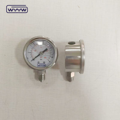 তরল ভরা চাপ পরিমাপ 50mm নীচে 1/4 &quot;Npt OEM চাপ মিটার