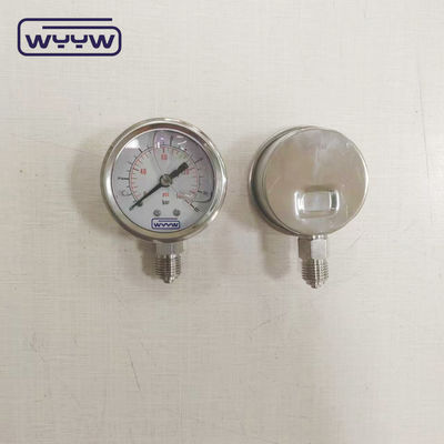 তরল ভরা চাপ পরিমাপ 50mm নীচে 1/4 &quot;Npt OEM চাপ মিটার