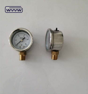 1.5&quot; 40mm গ্লিসারিন ভরা চাপ পরিমাপকারী মানোমিটার 100kpa নীচের সংযোগ