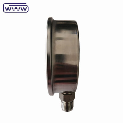 প্রফেশনাল চাপ পরিমাপ সরঞ্জাম তরল পূরণ 1/2''PT / NPT / G / M থ্রেড কালো আঁকা অ্যালুমিনিয়াম পয়েন্টার সঙ্গে