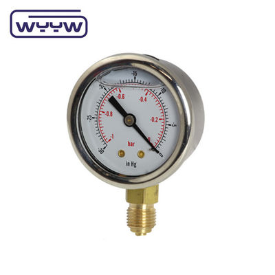 তেল ভরা যৌগিক চাপ মাপক কাস্টমাইজড সমর্থন OEM স্টেইনলেস স্টীল কেস