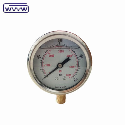 ফসফর ব্রোঞ্জ বুরডন টিউব উপাদান চাপ মাপক Manometer উচ্চ চাপ অ্যাপ্লিকেশন জন্য 0-1000bar পর্যন্ত পরিসীমা
