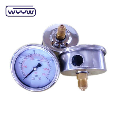 বার চাপ পরিসীমা ব্রাস সংযোগ সঙ্গে চাপ গ্যাজেট Manometer নীচে পিছনে মাউন্ট