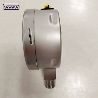 বেয়নেট Ss304 কেস ss316 থ্রেড গ্লিসারিন ভর্তি নিরাপত্তা গ্লাস সমন্বয় পয়েন্টার সহ চাপ গেজ