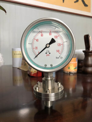 রাসায়নিক ও স্বাস্থ্যকর অ্যাপ্লিকেশনের জন্য ডায়াফ্রাগম সিল সুরক্ষা সহ স্টেইনলেস স্টিল ডায়াফ্রাগম প্রেসারমিটার