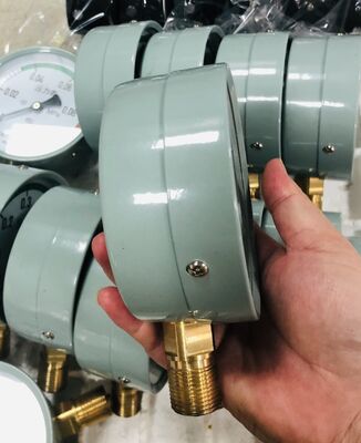 100mm Dry Utility Pressure Gauge with Color Warning Dial for Industrial Pressure Monitoring
